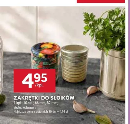 Zakrętki do słoików promocja w Stokrotka
