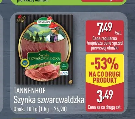 Szynka szwarcwaldzka Tannenhof promocja w Aldi