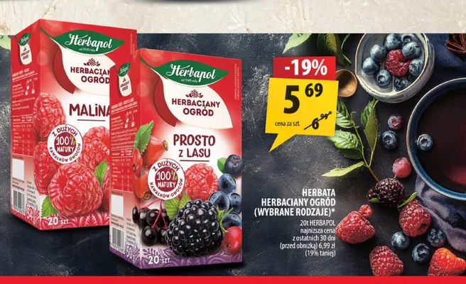 Herbata ekspresowa Herbapol Herbaciany Ogród Prosto z Lasu promocja w Arhelan