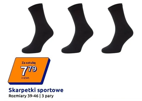 Skarpetki sportowe promocja w Action