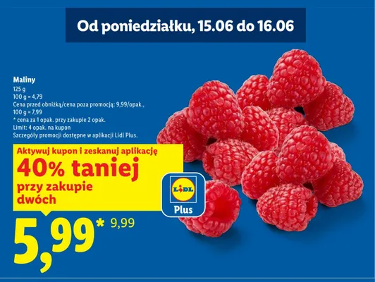 Maliny promocja w Lidl