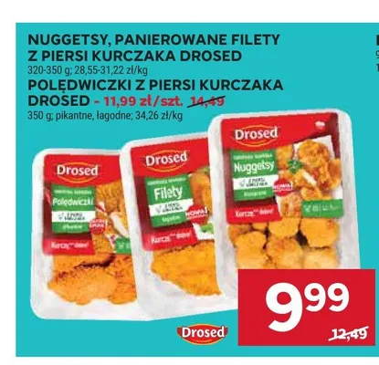 Panierowane filety z piersi kurczaka Drosed promocja w Stokrotka
