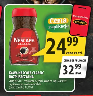 Kawa Nescafe Classic rozpuszczalna promocja w Arhelan