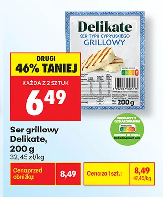 Ser grillowy Delikate promocja w Biedronka