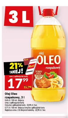 Olej rzepakowy Oleo promocja w Twój Market