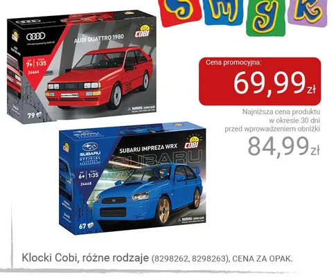 Klocki Cobi Subaru Impreza WRX promocja w Smyk