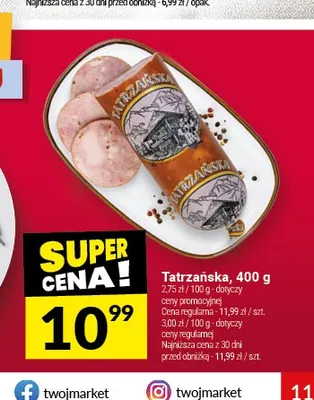 Kiełbasa Tatrzańska Pekpol promocja w Twój Market