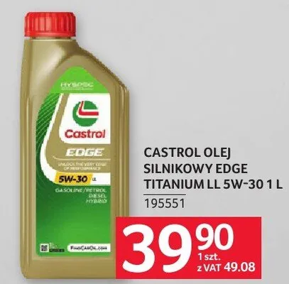 Olej silnikowy Castrol Edge Titanium LL 5W-30 1L promocja w Selgros