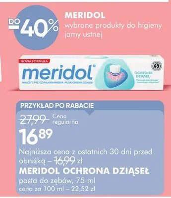 Pasta do zębów Meridol Ochrona Dziąseł promocja w Super-Pharm
