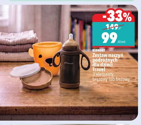 Zestaw naczyń podróżnych dla dzieci Travel Kidnort promocja w Biedronka