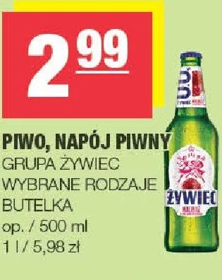 Piwo, napój piwny promocja w SPAR