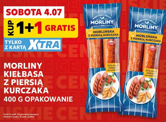 Kiełbasa z piersią kurczaka Morliny promocja w Kaufland