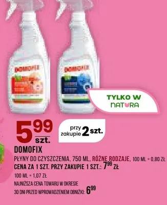 Spray czyszczący Domofix różne rodzaje 750 ml promocja w Drogerie Natura