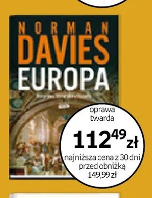 Książka Europa Norman Davies oprawa twarda promocja w Empik