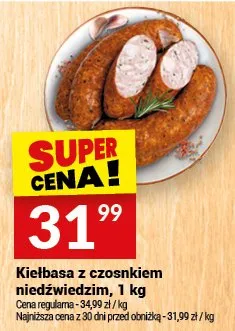 Kiełbasa z czosnkiem niedźwiedzim promocja w Twój Market