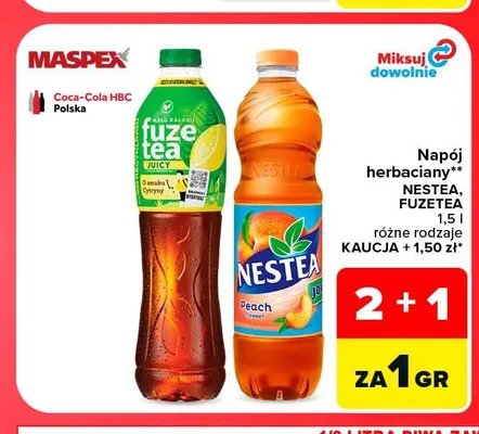 Napój herbaciany FuzeTea promocja w Carrefour Market