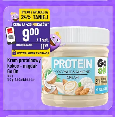 Krem proteinowy kokos - migdał Go On promocja w POLOmarket