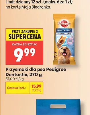 Przysmaki dla psa Pedigree Dentastix promocja w Biedronka