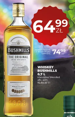 Whiskey The Original Irish Whiskey irlandzka/blended promocja w Duży Ben