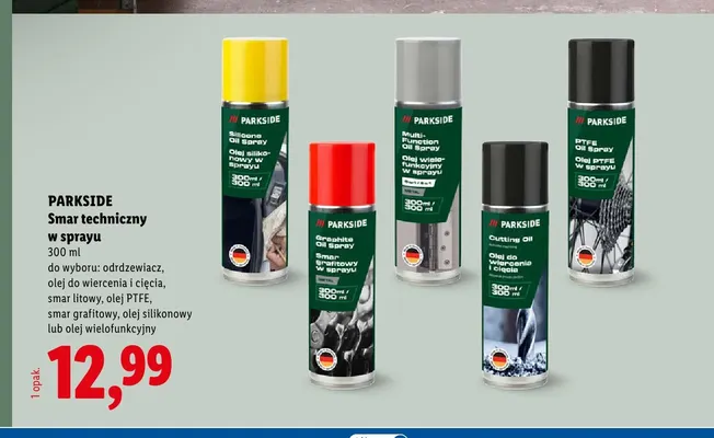 Smar techniczny w sprayu smar grafitowy Parkside promocja w Lidl