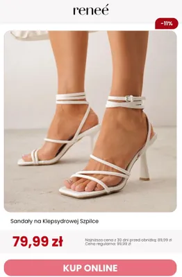 Sandały na klepsydrowej szpilce Reneé promocja w Renee