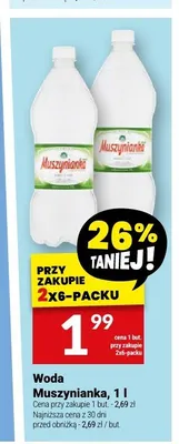 Woda Muszynianka 1l promocja w Twój Market