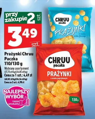 Prażynki Chruu o smaku paprykowym promocja w TOPAZ