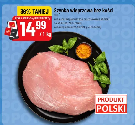 Szynka wieprzowa bez kości polska promocja w POLOmarket