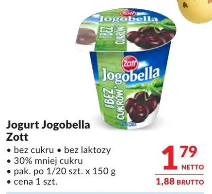 Jogurt Jogobella Zott promocja w Makro