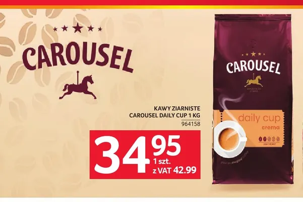 Kawa ziarnista Carousel Daily Cup promocja w Selgros