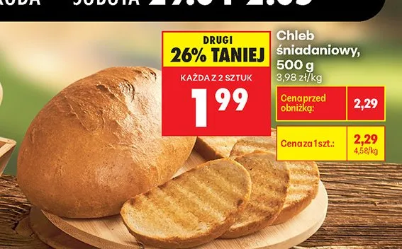 Chleb śniadaniowy promocja w Biedronka