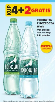 Woda mineralna delikatnie gazowana Rodowita z Roztocza promocja w Kaufland