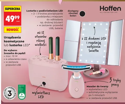 Lusterko z podświetleniem LED promocja w Biedronka