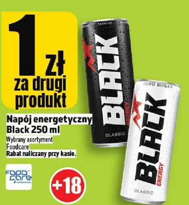 Napój energetyczny Black Foodcare promocja w TOPAZ