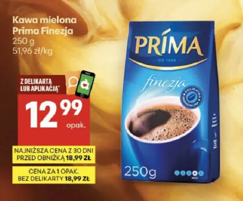 Kawa mielona Prima Finezja promocja w Delikatesy Centrum