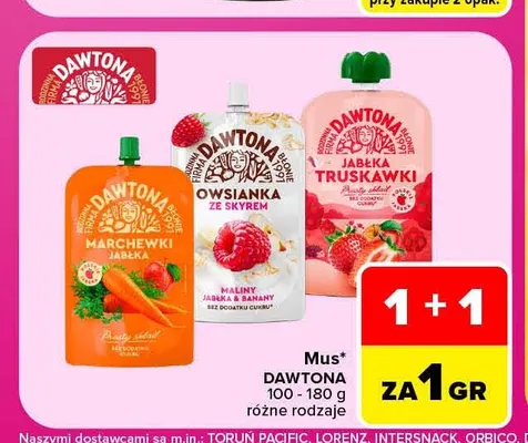Mus Dawtona jabłka truskawki promocja w Carrefour