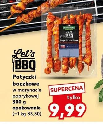 Patyczki boczkowe w marynacie paprykowej Let's BBQ promocja w Kaufland