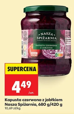 Kapusta czerwona z jabłkiem promocja w Biedronka
