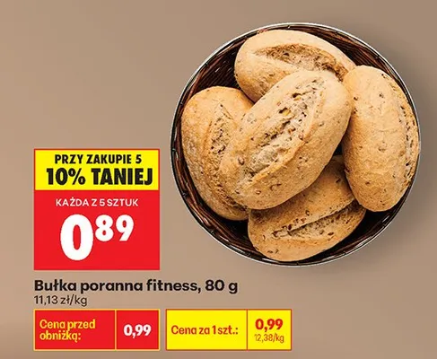 Bułka poranna fitness promocja w Biedronka