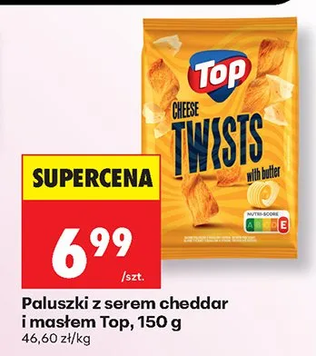 Paluszki z serem cheddar i masłem promocja w Biedronka