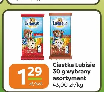 Ciastka Lubisie 30g promocja w Społem Częstochowa