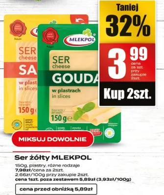 Ser żółty mlekpol promocja w Supeco