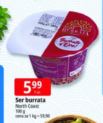 Ser burrata North Coast Burrata D'ora promocja w Leclerc