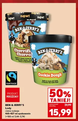 Lody Ben & Jerry's Cookie Dough promocja w Kaufland