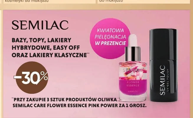 Bazy, topy, lakiery hybrydowe, easy off oraz lakiery klasyczne SEMILAC promocja w Super-Pharm