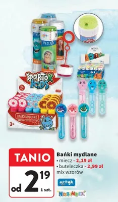 Bańki mydlane buteleczka Artyk promocja w Intermarche
