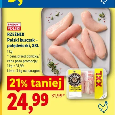 Polski kurczak - polędwiczki XXL Rzeźnik promocja w Lidl