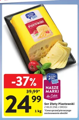 Ser Złoty Piastowski Z Mlecznej Drogi promocja w Intermarche