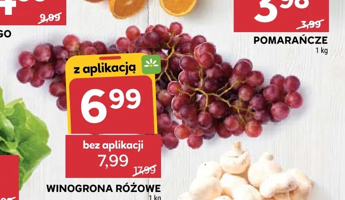Winogrona różowe promocja w Stokrotka