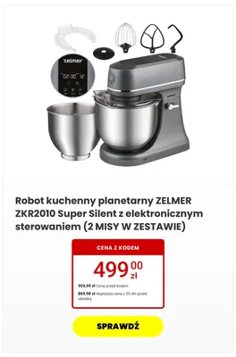Robot kuchenny planetarny Zelmer ZKR2010 Super Silent promocja w Media Expert